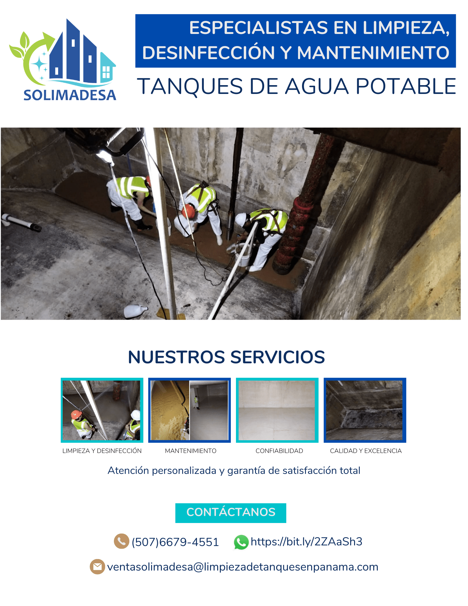 servicio de limpieza y mantenimiento de tanques de agua en Panamá